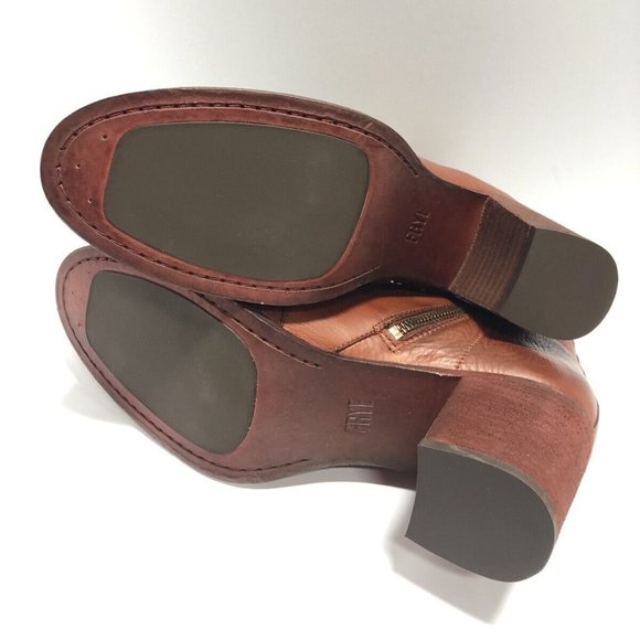 Frye Women’s Nora Zip Short, Red Ankle Boot, Size 9.5 M - Picture 5 of 6